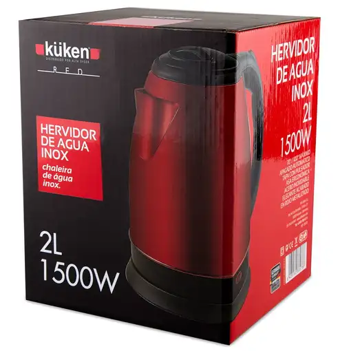 Küken 33578 tetera eléctrica 2 L 1500 W Negro, Rojo