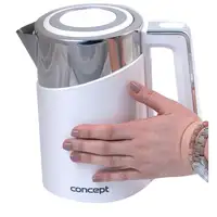 Concept RK3170 tetera eléctrica 1,7 L 2200 W Acero inoxidable, Blanco
