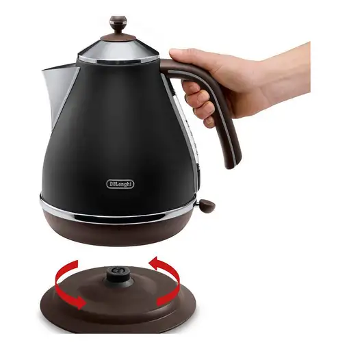 De’Longhi KBOV 2001.BK tetera eléctrica 1,7 L 2000 W Negro, Marrón