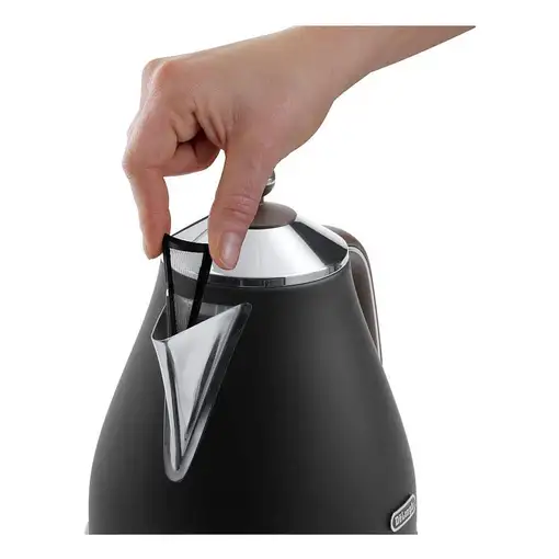 De’Longhi KBOV 2001.BK tetera eléctrica 1,7 L 2000 W Negro, Marrón