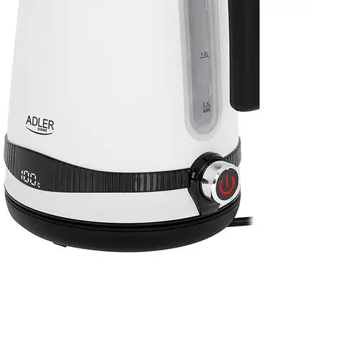 Adler AD 1295w tetera eléctrica 1,7 L 2200 W Negro, Blanco
