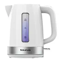 Taurus Aroa tetera eléctrica 1,7 L 2200 W Plata, Blanco