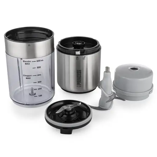 Princess 221080 picadora eléctrica de alimentos 0,5 L 350 W Negro, Acero inoxidabl