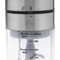 Princess 221080 picadora eléctrica de alimentos 0,5 L 350 W Negro, Acero inoxidabl