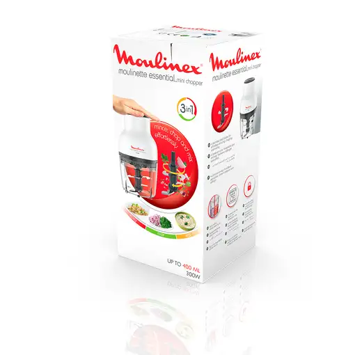 Moulinex DJ5201 picadora eléctrica de alimentos 0,4 L 300 W Blanco