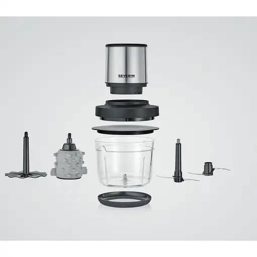 Severin KM3866 picadora eléctrica de alimentos 1 L 200 W Negro, Acero inoxidable