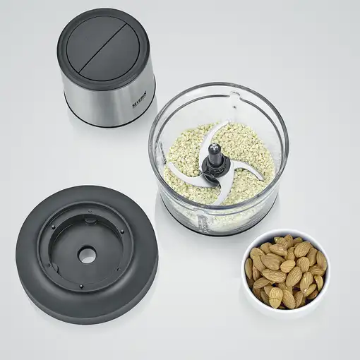 Severin KM3866 picadora eléctrica de alimentos 1 L 200 W Negro, Acero inoxidable