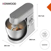 Kenwood Chef XL Batidora de varillas 1200 W Plata