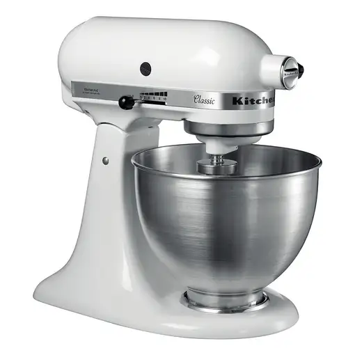 KitchenAid 5K45SSEWH Batidora de varillas 275 W Metálico, Blanco