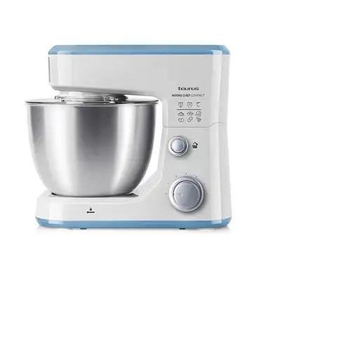 Taurus Mixing Chef Compact Batidora de varillas 500 W Azul, Plata, Blanco