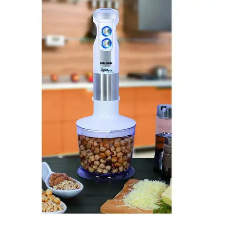 Palson Spin Plus 0,5 L Batidora de inmersión 800 W Acero inoxidable, Blanco