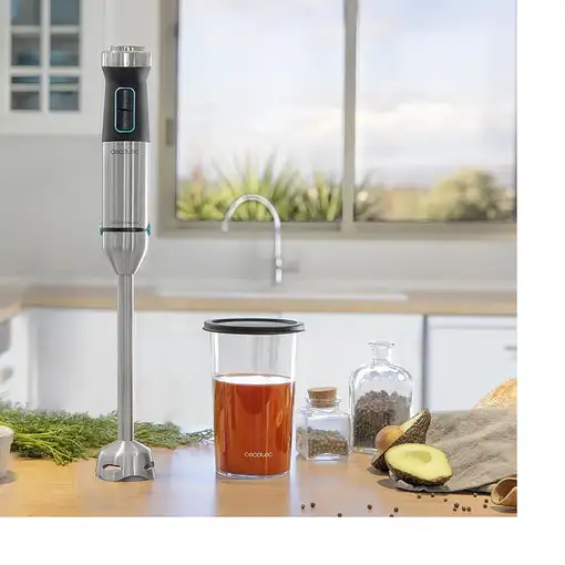 Cecotec Power TitanBlack 1500 XL 0,8 L Batidora de inmersión 1500 W Negro, Plata