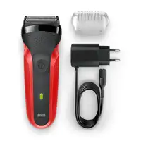 Braun Series 3 300s Máquina de afeitar de láminas Recortadora Negro, Rojo Braun Series 3 300s Máquina de afeitar de láminas Recortadora Negro, Rojo