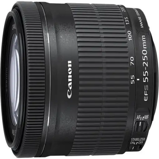 Canon EF-S 55-250mm f/4.0-5.6 IS STM + ET-63 + Lens Cloth SLR Objetivo estándar Ne
