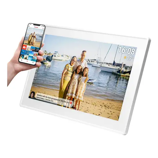 Denver PFF-1515W marco fotográfico digital Blanco 39,6 cm (15.6'') Pantalla táctil