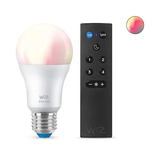 WiZ Bombilla 8 W (Equiv. 60 W) A60 E27 x1 + mando a distancia