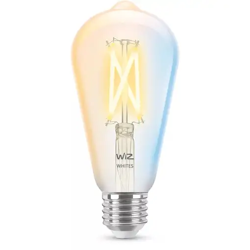 WiZ Bombilla con filamento transparente 60 W ST64 E27