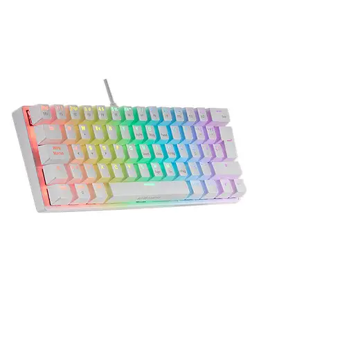 Mars Gaming MK60 Blanco, Teclado Gaming Mecánico FRGB, Antighosting, Switch Mecáni