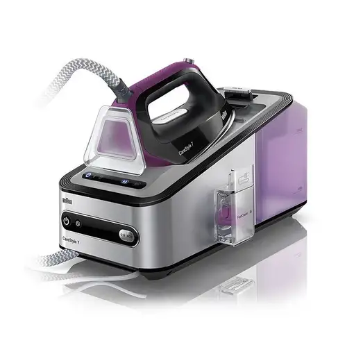 Braun CareStyle 7 IS 7144 BK Plancha vapor-seco Suela de Eloxal 2400 W Negro, Púrp