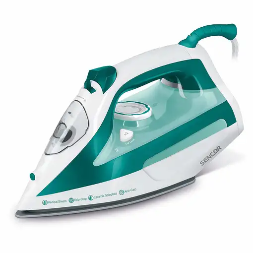 Plancha a vapor suela de cerámica 2600 W Verde SSI 6100GR SENCOR