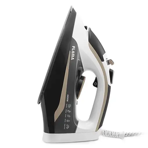 Flama 5342FL Plancha vapor-seco Suela Ceramic Ultra Glide 2400 W Beige, Negro, Bla