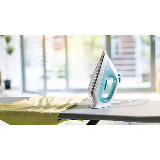 Braun TexStyle 3 SI3041GR Plancha a vapor Suela de cerámica 2350 W Turquesa, Blanc