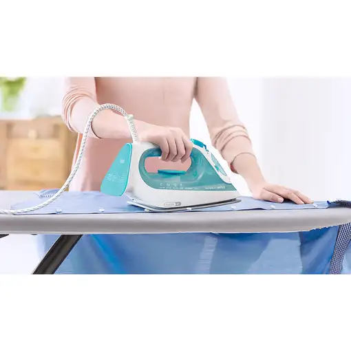 Braun TexStyle 3 SI3041GR Plancha a vapor Suela de cerámica 2350 W Turquesa, Blanc