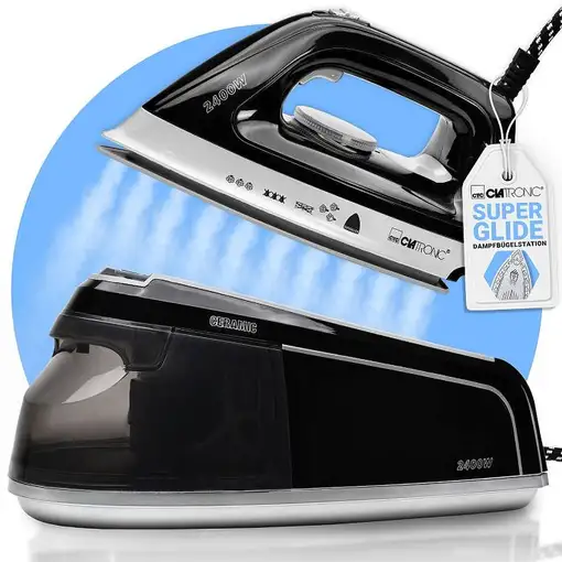 Clatronic DBS 3749 2400 W 1,2 L Suela de cerámica Negro