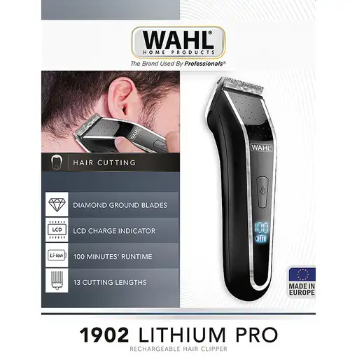 Wahl 1902-0465 cortadora de pelo y maquinilla Negro 13 Ión de litio