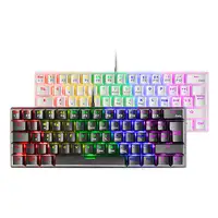 Mars Gaming MK60 Blanco, Teclado Gaming Mecánico FRGB, Antighosting, Switch Mecáni