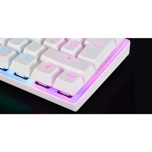 Mars Gaming MK60 Blanco, Teclado Gaming Mecánico FRGB, Antighosting, Switch Mecáni