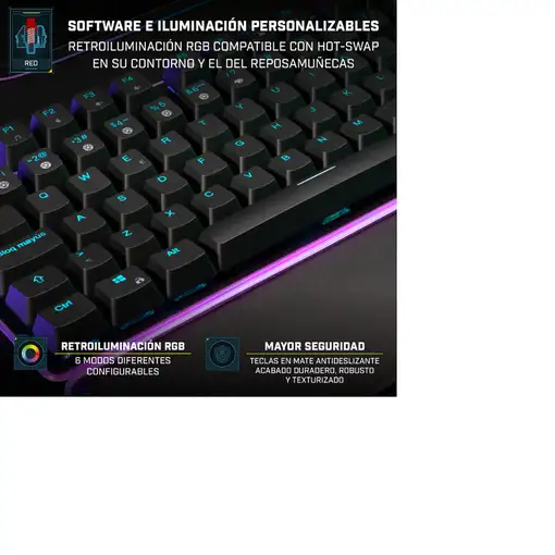 Newskill Gaming Gungnyr Pro teclado Juego USB QWERTY Español Negro