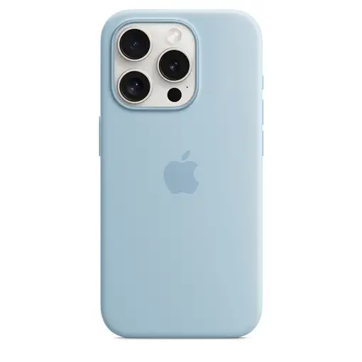 Apple Funda de silicona con MagSafe para el iPhone 15 Pro - Azul claro