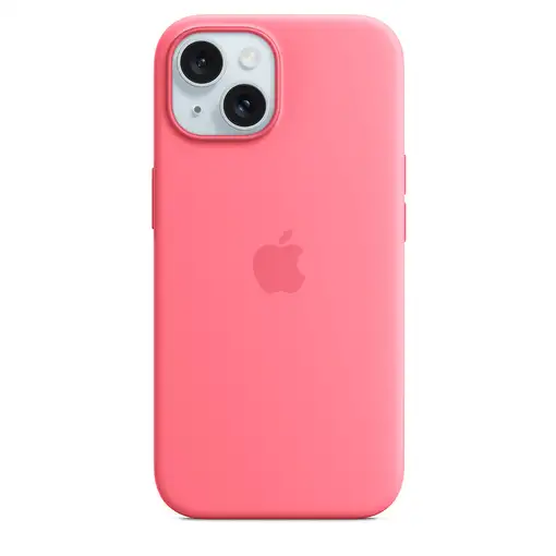 Apple Funda de silicona con MagSafe para el iPhone 15 - Rosa Apple Funda de silicona con MagSafe para el iPhone 15 - Rosa