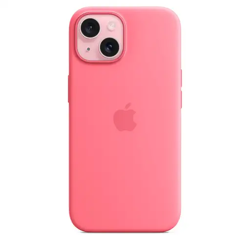 Apple Funda de silicona con MagSafe para el iPhone 15 - Rosa