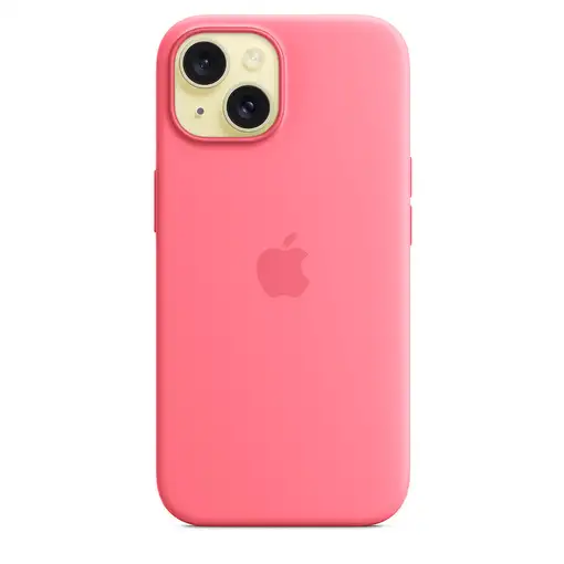 Apple Funda de silicona con MagSafe para el iPhone 15 - Rosa