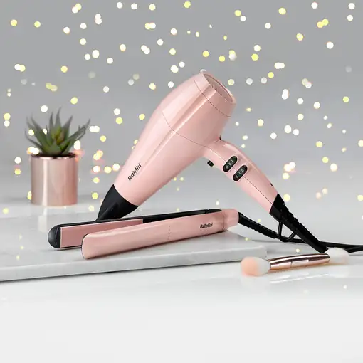 BaByliss ROSE BLUSH 2200 secador 2200 W Negro, Rosa