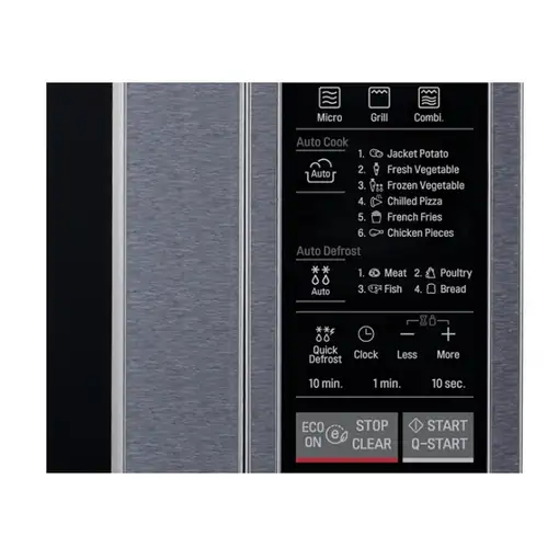 Microondas Acero inoxidable con grill Encimera 20 L 8 negro MH6044V LG