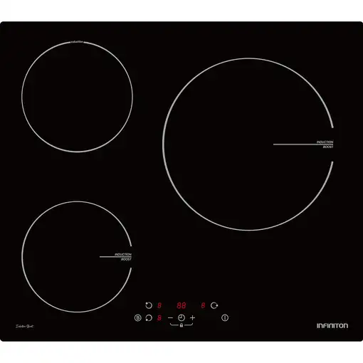 Infiniton IND3N61G28 Negro Integrado 60 cm Con placa de inducción 3 zona(s)