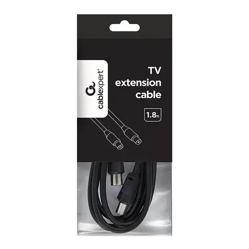 Gembird CCV-515 cable coaxial 1,8 m Negro