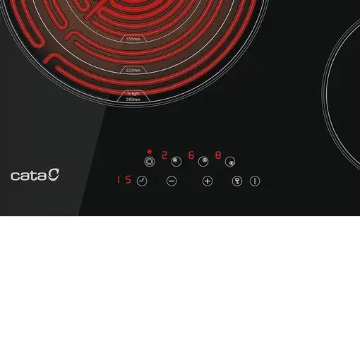 CATA TT 5003 /G Negro Integrado 60 cm Cerámico 3 zona(s)