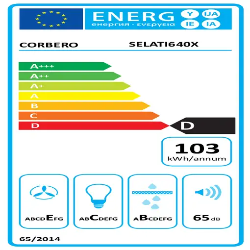 Corbero SELATI640X campana De esquina Acero inoxidable 400 m³/h