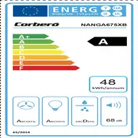 Corbero NANGA675XB campana De pared Negro, Acero inoxidable A 756 m³/h