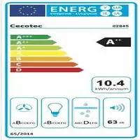 Cecotec Bolero Flux TT 605500 Telescópica o extraplana Blanco A++ 434 m³/h Cecotec Bolero Flux TT 605500 Telescópica o extraplana Blanco A++ 434 m³/h