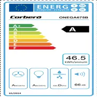 Corbero ONEGA675B campana De pared Negro A 705,2 m³/h