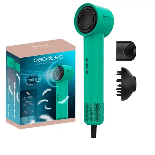 Secador de pelo  IoniCare RockStar Style  1500 W Negro, Verde CECOTEC