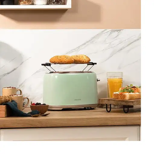 Cecotec 03230 tostadora 6 2 rebanada(s) 980 W Verde