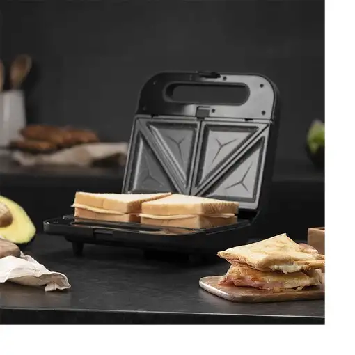 Cecotec 03203 sandwichera 800 W Negro, Acero inoxidable