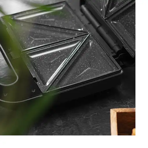 Cecotec 03203 sandwichera 800 W Negro, Acero inoxidable