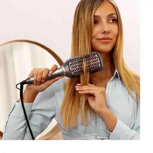 Cecotec InstantCare SquareBrush Cepillo alisador Caliente Bronce, Gris